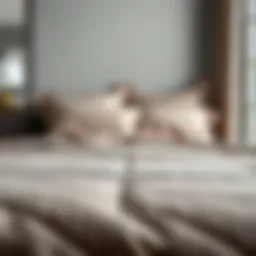 Luxurious twin bed comforter set showcasing fabric texture