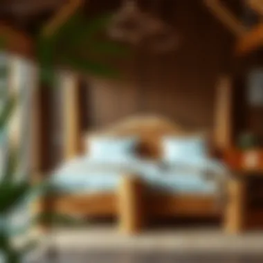 Beautifully crafted twin log bed showcasing natural wood grain