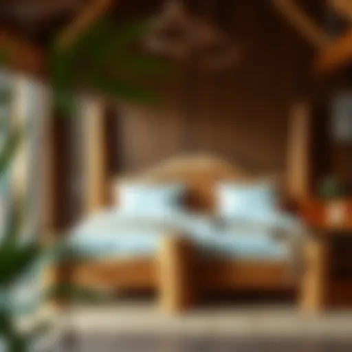 Beautifully crafted twin log bed showcasing natural wood grain