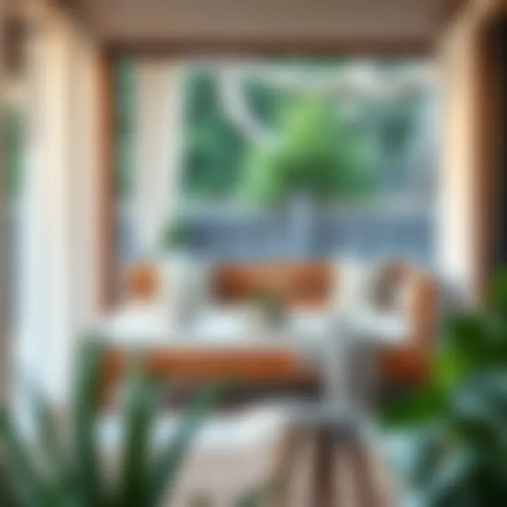 Stylishly arranged twin log bed in a serene outdoor environment