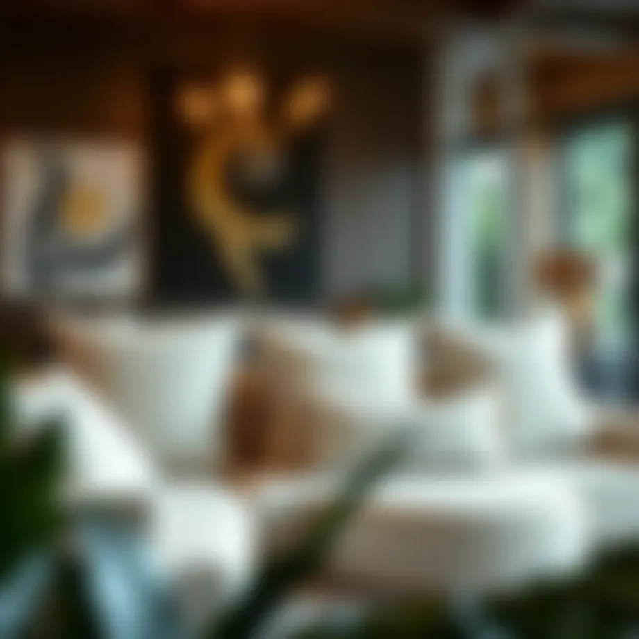 Elegant extra large pillow covers enhancing a modern living space