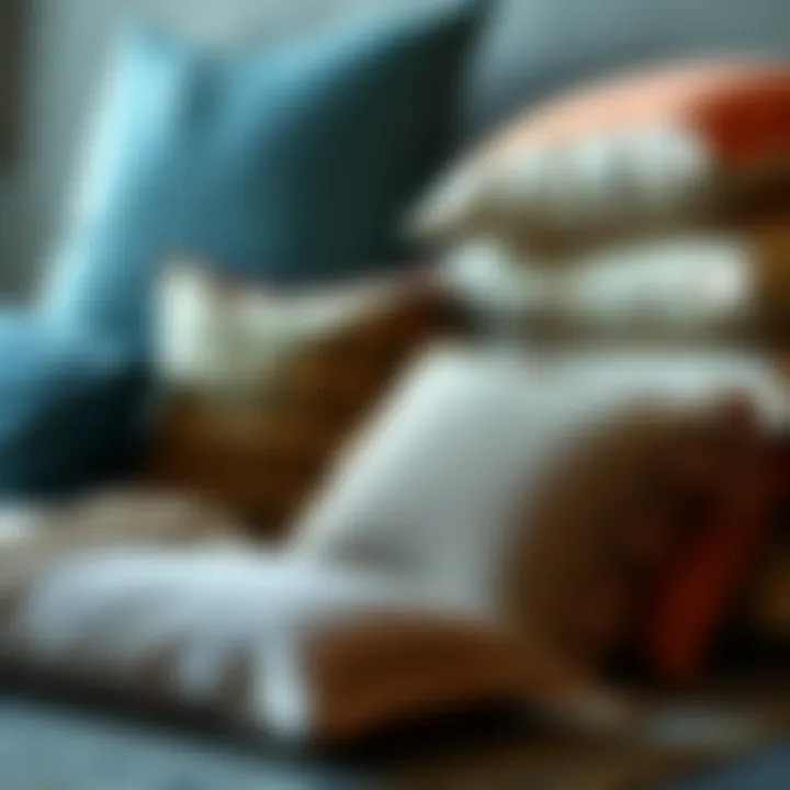 Diverse Materials for Extra Large Pillow Covers Variety of materials used in extra large pillow covers displayed