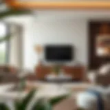 A beautifully designed 36-inch wide chest in a modern living room setting, showcasing its aesthetic appeal.