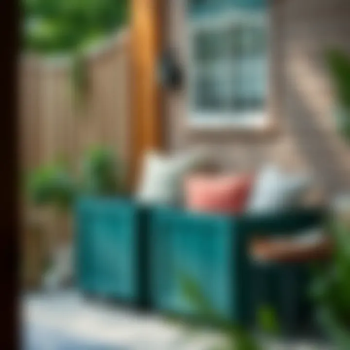 Personalized Storage Solutions DIY patio cushion storage bin project in progress