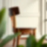 Elegant wooden dining chair showcasing craftsmanship