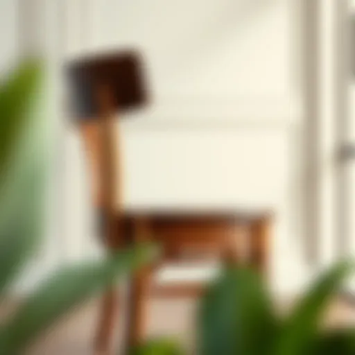 Elegant wooden dining chair showcasing craftsmanship