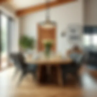 Chic centerpiece arrangement featuring 5-gallon canning jars in a modern dining setting