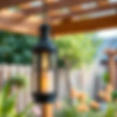 Garden Elegance with Waterproof Lanterns Stylish waterproof hanging lantern in a garden setting