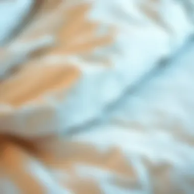 Close-up of soft, breathable fabric of a weighted duvet insert