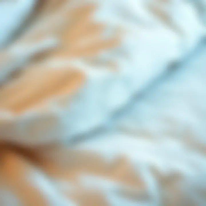 Close-up of soft, breathable fabric of a weighted duvet insert