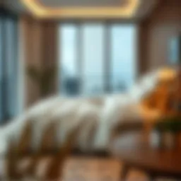 Luxurious king size weighted duvet enhancing bedroom aesthetics