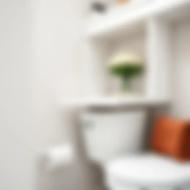 Close-up of white shelf made from high-quality materials