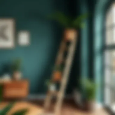 Sustainable materials used in crafting wood plant stand ladder