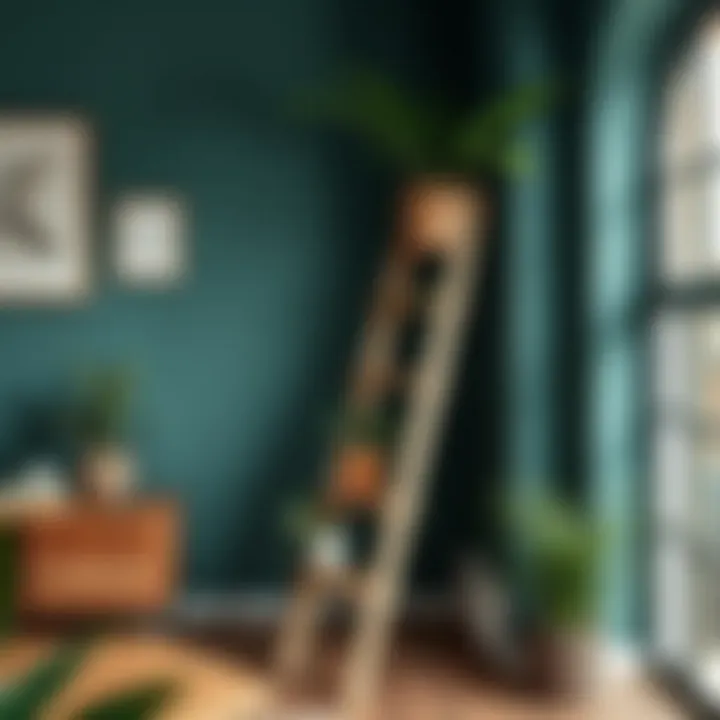 Sustainable materials used in crafting wood plant stand ladder