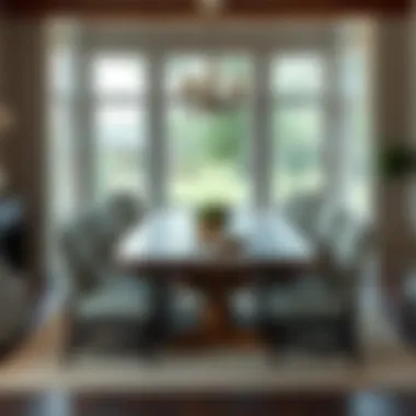 Charming Rustic XL Dining Table Rustic farmhouse XL dining table surrounded by cozy chairs