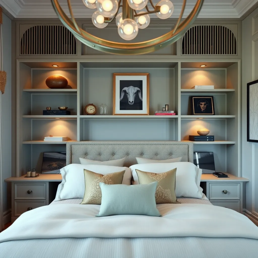 Built-In Headboards with Shelves: Style and Functionality